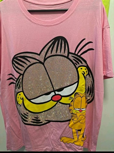 Shirt rosa garfield - t-shirt,